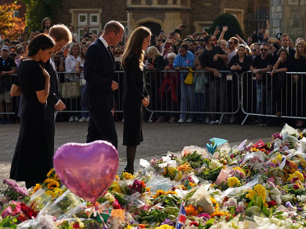 The two couples put their differences aside for the sake of the Queen. Picture: AFP