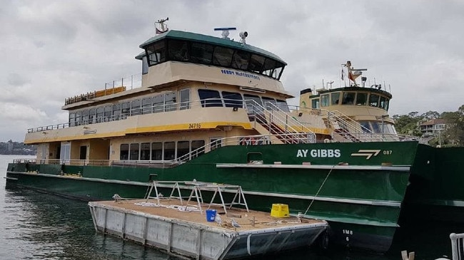 The smaller but faster Emerald Class ferries (pictured is May Gibbs) will take their place. Picture: Facebook @Ferries of Sydney page.