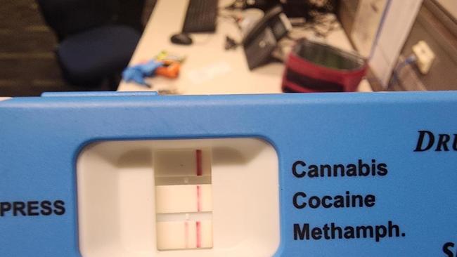 Driver allegedly tested positive for methamphetamines after an oral fluid drug test. Picture: NSW Traffic and Highway Command police