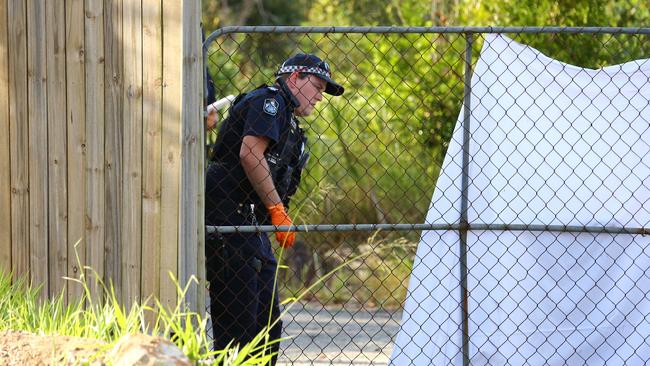 Police investigating the fatal dog attack in December 2022. Picture: David Clark