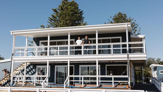 Rob Domjen (left) and Ben May, want to make the new Barrenjoey Boatshed a premier destination on the northern beaches. Picture: Alex Marks