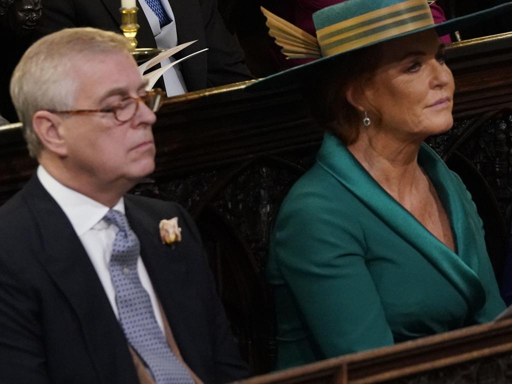 Prince Andrew and Sarah Ferguson, who took Andrew away to Spain to escape the scrutiny surrounding the Epstein sex trafficking allegations, according to royal insiders. Picture: WPA Pool/Getty Images