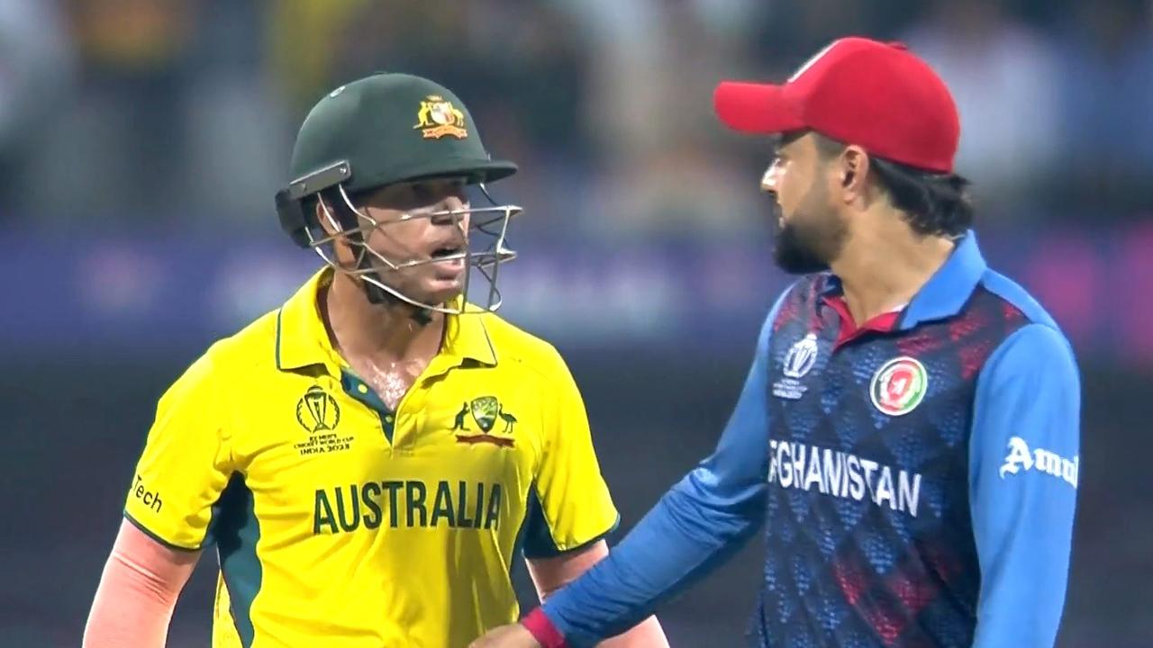 The pair were in each other's face. Photo: Fox Cricket.