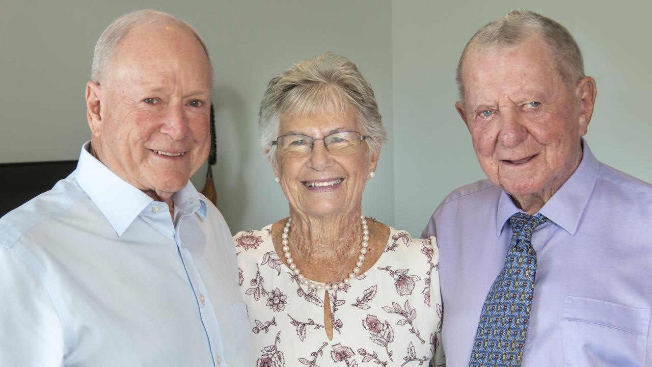 Buderim Foundation chair Dr Russell Stitz with Nola and Roy Thompson. Picture: Ross Eason