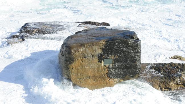 The boulder off Ben Buckler which appeared after a storm in 1912.