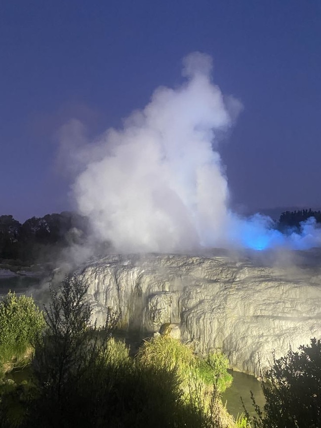 It’s worth returning to the geyser at night. Picture: Supplied/Brielle Burns