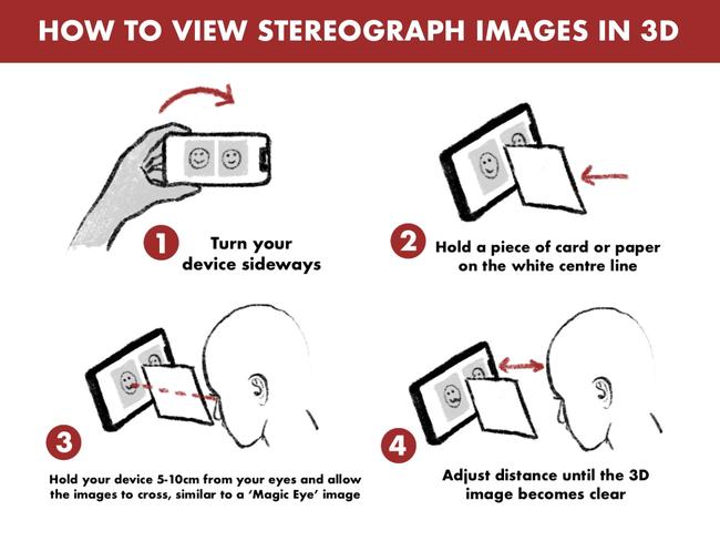 How to view the 3D photographs.