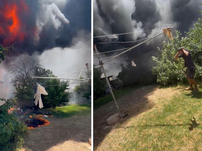 Hero tradies have rescued an elederly woman from an Adelaide house fire. Picture: Supplied.