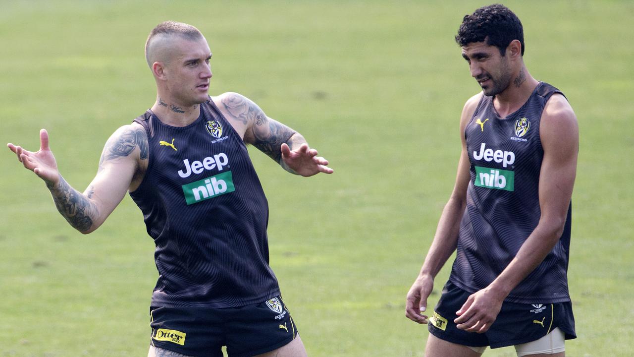 Tigers Dustin Martin and Marlion Pickett are both in plenty of SuperCoach teams. Picture: Sarah Matray