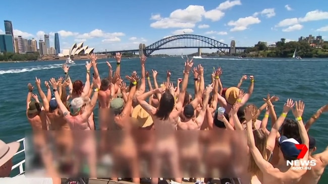 Get Naked Australia cruise in Sydney. Picture: 7 News Sydney