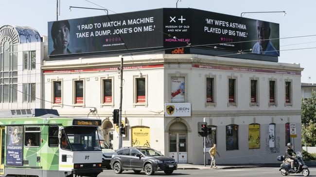 Mona puts the spotlight on its worst reviews in interstate and local ad campaign. Picture: Mona/Jesse Hunniford