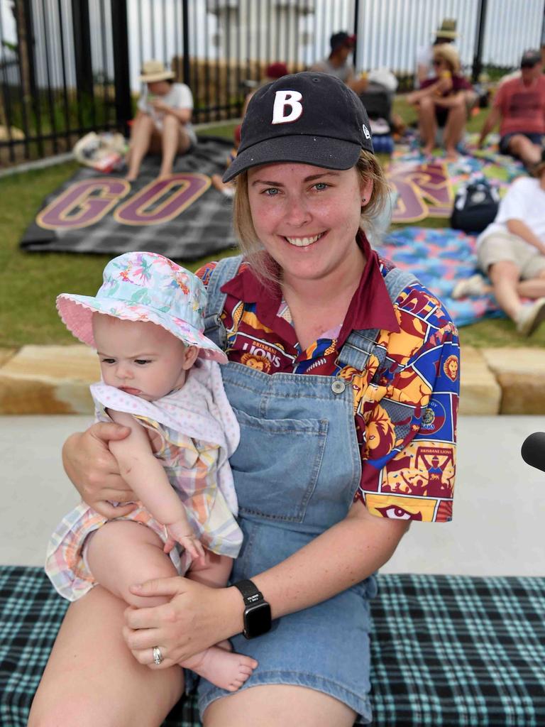 Finley and Skye-Marre Farr-Harrold at the NAB AFLW grand final. Picture: Patrick Woods