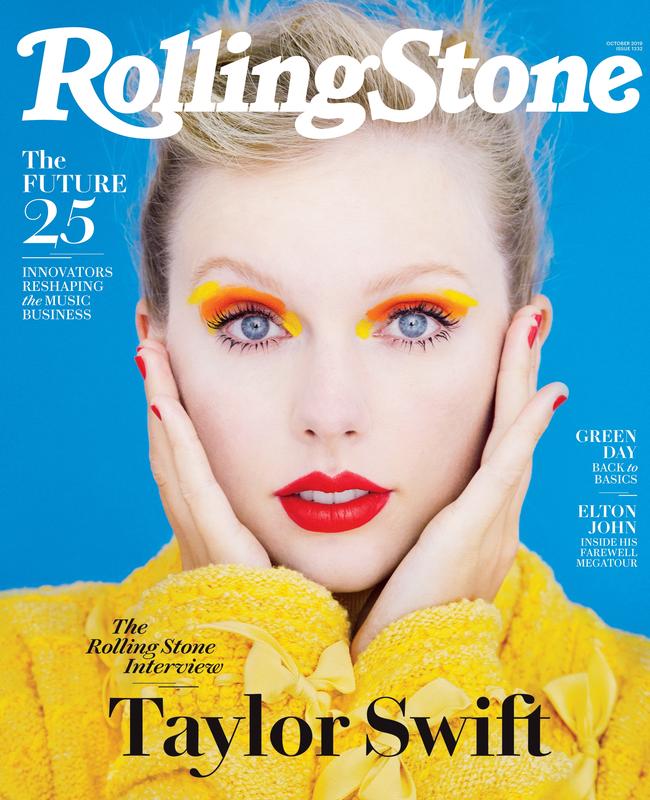 Rolling Stone’s October 2019 cover with Swift. Picture: Erik Madigan Heck for Rolling Stone