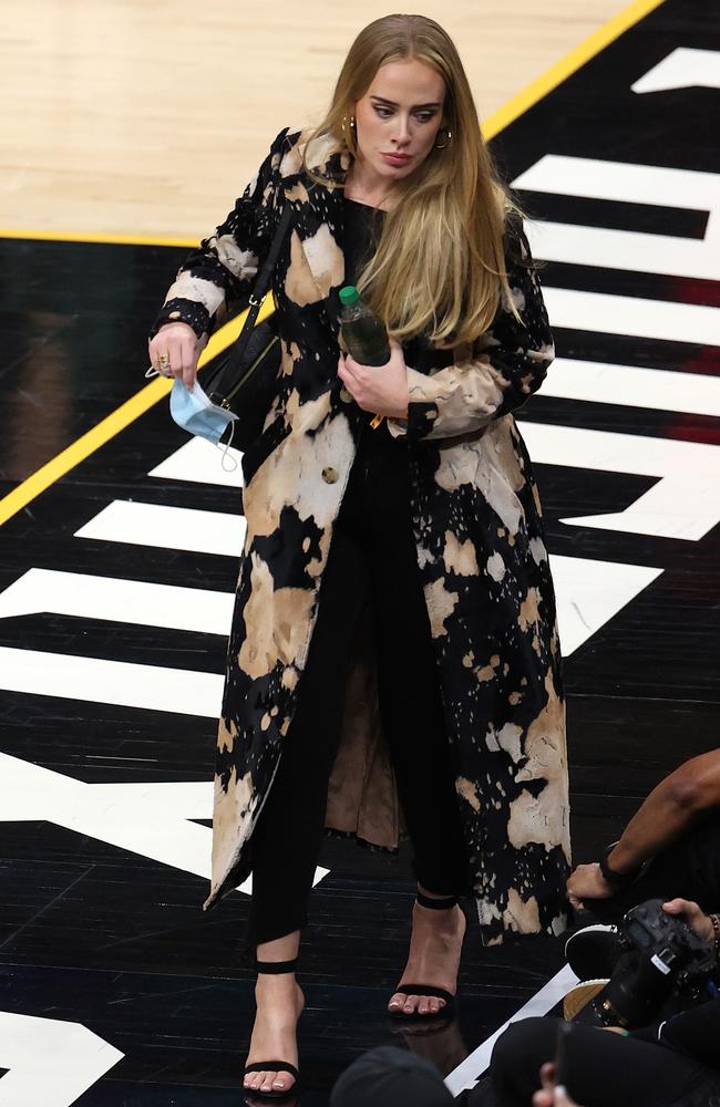 Adele at Game 5 of the NBA Finals between the Milwaukee Bucks and the Phoenix Suns in Phoenix, Arizona. Picture: Ronald Martinez/Getty Images