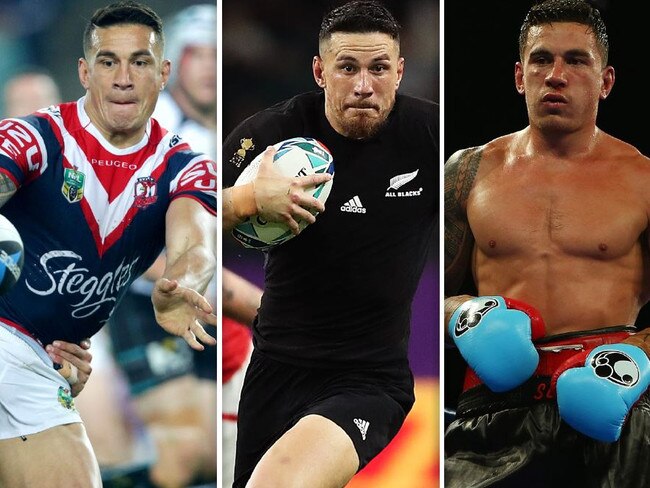 Sonny Bill Williams as an NRL player, All Black and boxer.