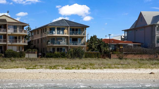 The property has unrivalled position on the beachfront at Bilinga and goes under the hammer at 11am on July 27. Picture: Courtesy of Real Estate Media Group.