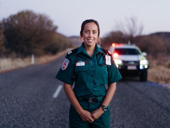 Intensive Care Paramedic Caitlin Little always wanted to work in a remote region. Picture: ACU