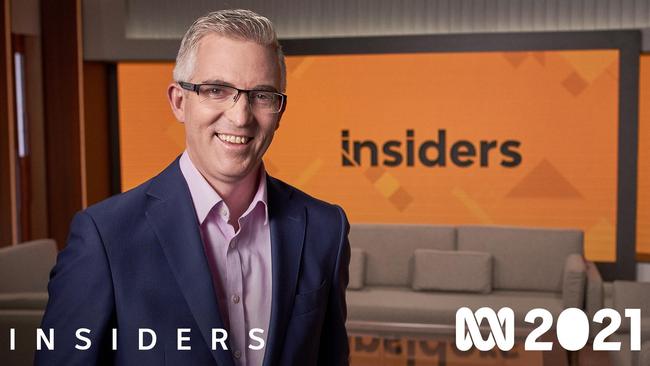 An image posted to Twitter on Wednesday as part of the station’s 2021 programming schedule launch, captioned: “Back in 2021 for more political insight with David Speers on @InsidersABC. #ABCyours