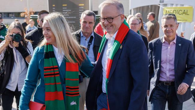 They bonded over their mutual love of the Rabbitohs. Picture: David Swift