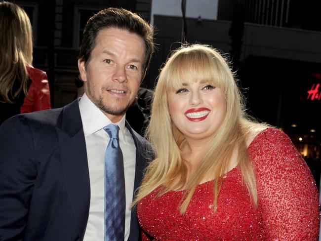 Mark Wahlberg and Rebel Wilson at the premiere of "Pain &amp; Gain".