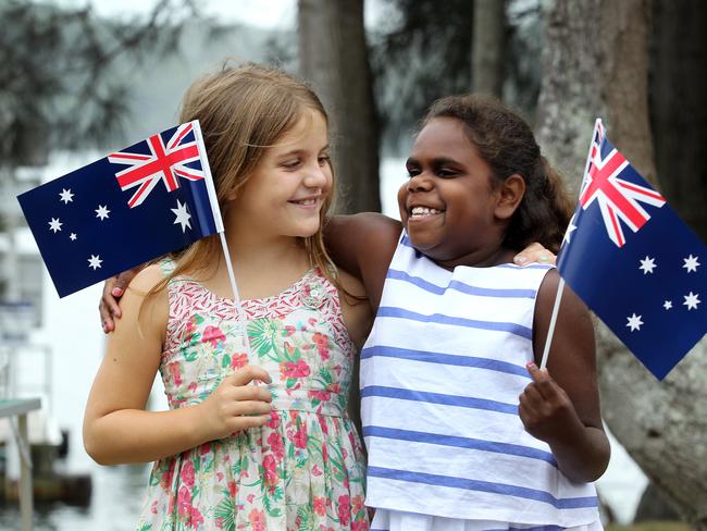 Australia Day 2017: Isabel Lander and Zena Ross at the Australia Day Celebrations at Wagstaffe. Picture: Mark Scott