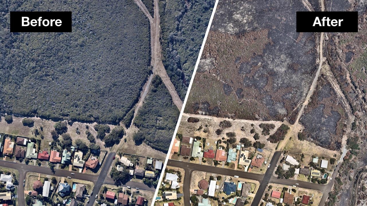 Bushfires crisis: Before and after aerial photos reveal devastation ...