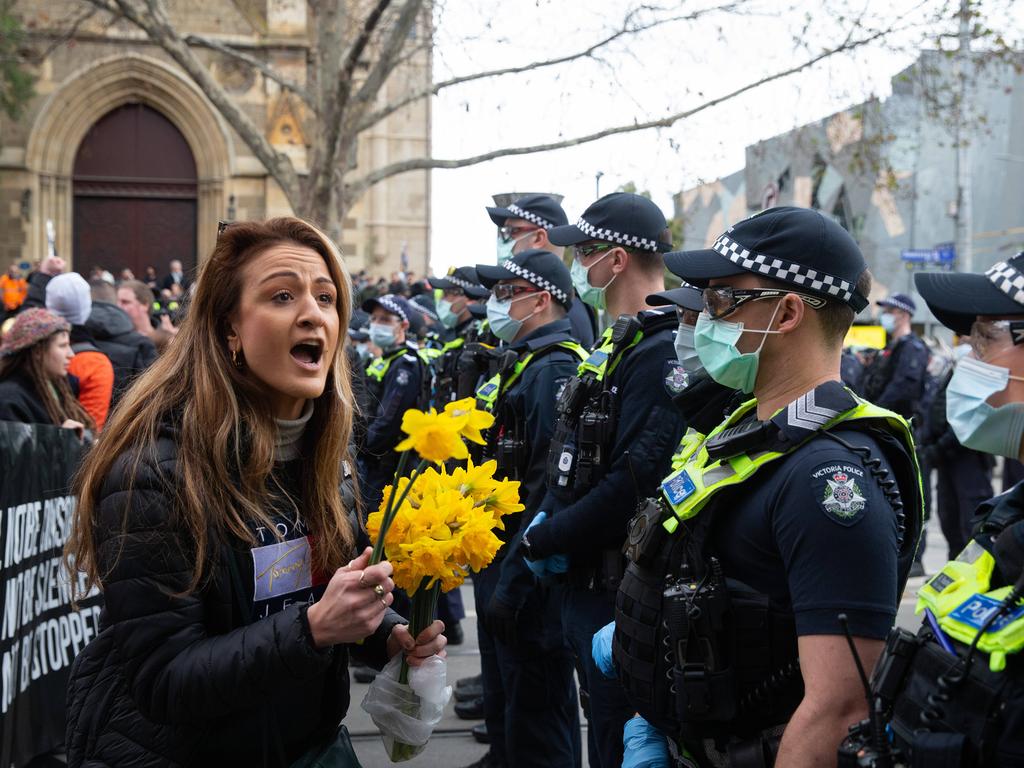 Mr Patton’s supporters claim he was uncomfortable with the state government’s heavy handed approach to Covid. Picture: Sarah Matray