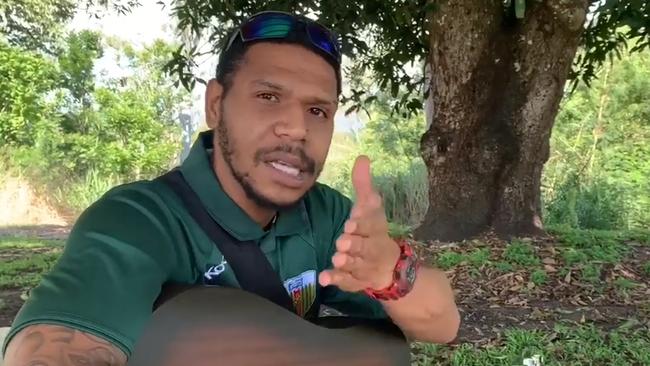 Tee Weka, affectionately known as Torres and of Papua New Guinean ethnicity, was a residential supervisor at St Teresa's Catholic College Abergowrie, a boarding school. This is a frame grab from a song of encouragement to students quarantined in their homes and unable to attend school.