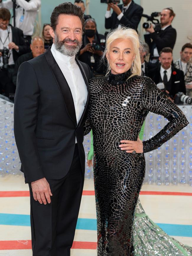 Jackman and Furness at the 2023 Met Gala. Picture: Dimitrios Kambouris/Getty Images