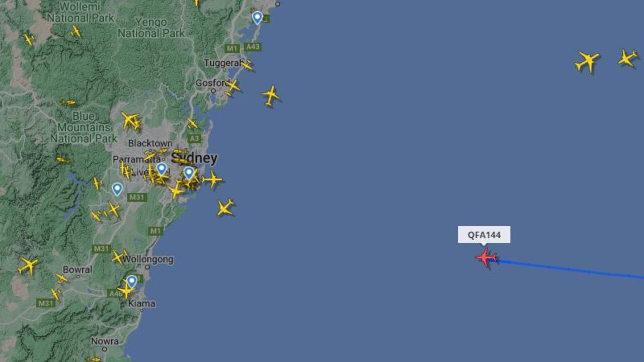 The flight landed safely at 3.26pm. Picture: FlightRadar