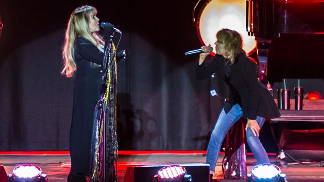 Stevie Nicks and The Pretenders’ singer Chrissie Hynde duet on <i>Stop Draggin’ My Heart Around</i>, which was originally performed by Nicks and Tom Petty. Picture: Sonia Bettinelli