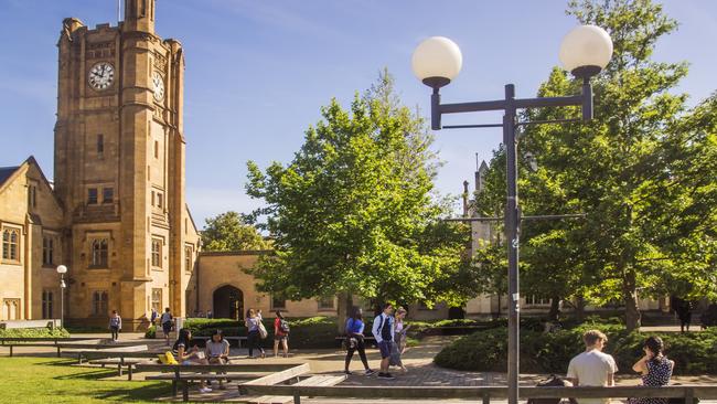 The Old Arts Clock Tower at the University of Melbourne.