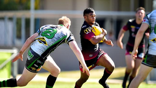 QRL U20's Hastings Deering Colts; Townsville Blackhawks Vs Mackay Cutters at Jack Manski Oval. Cutters' Rayden Burns. Picture: Alix Sweeney