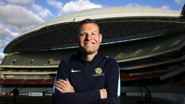 Josep Gombau back at Adelaide Oval. Picture Sarah Reed