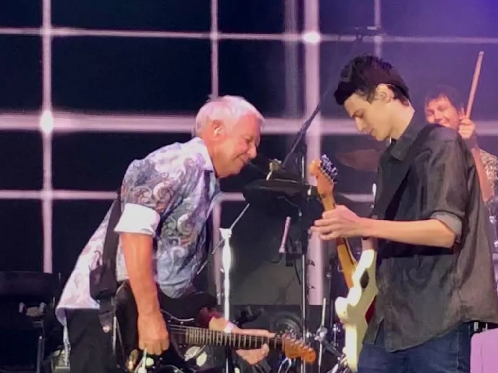 Iva Davies' son Evan has a degree in sound engineering and is a guitarist playing in Sydney bands, occasionally joining his father onstage on tour dates.