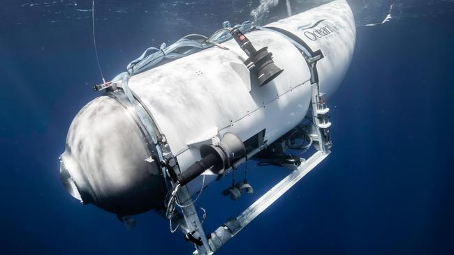 The missing submersible is understood to run out of oxygen about 9pm Thursday AEST.