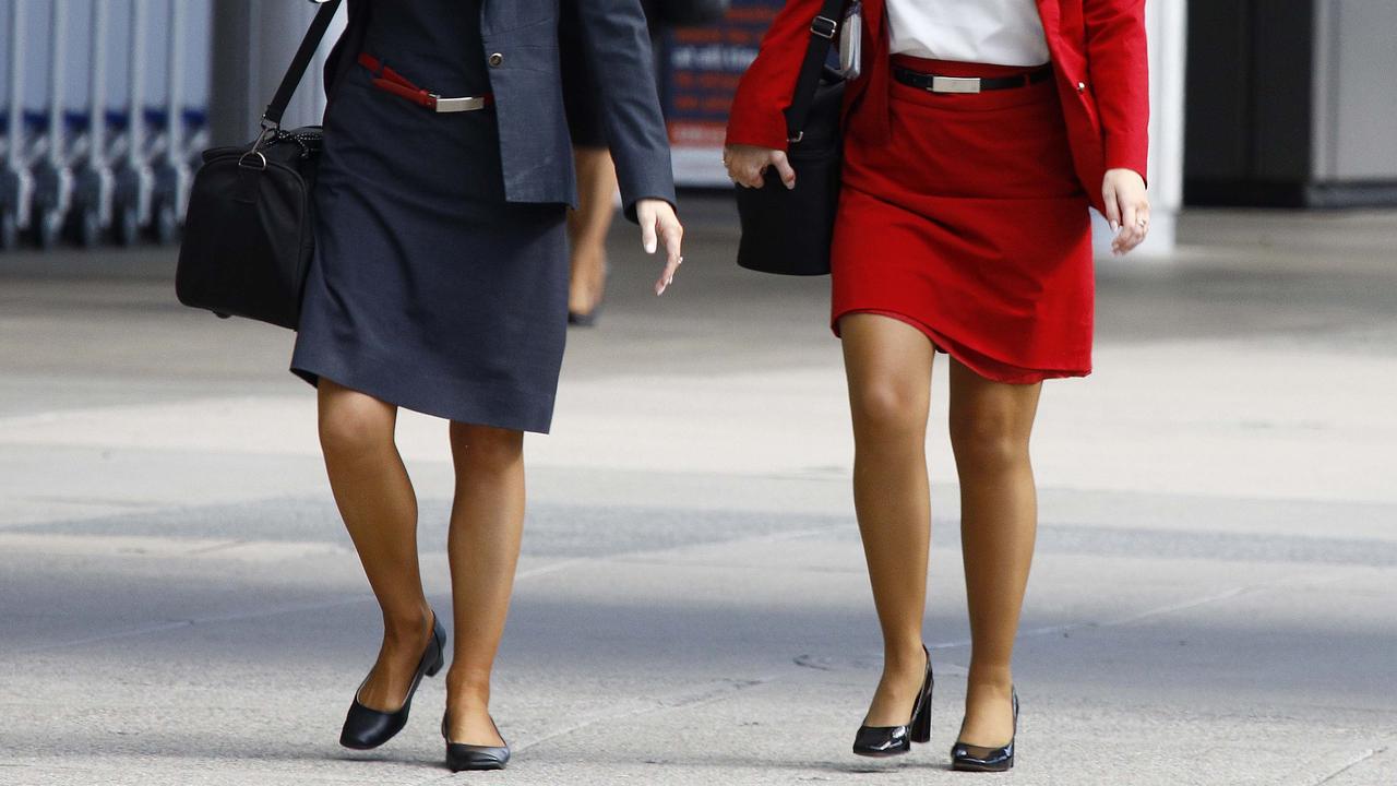 Flight attendants at Virgin are required to dress in accordance with the company’s ‘Look Book’. Picture: NCA NewsWire / Tertius Pickard