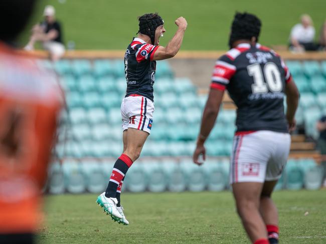 Toby Rodwell was the hero for the Roosters SG Ball side with a last-second field goal. Picture: Julian Andrews