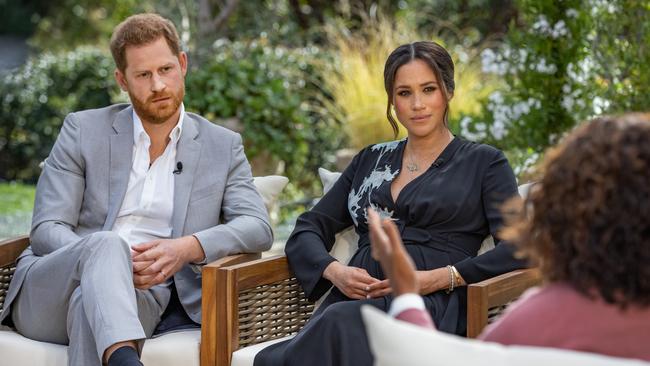 A new clip has been released ahead of Harry and Meghan’s sit-down with Oprah. Picture: Getty Images