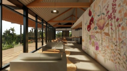 Artist impressions of the inside of Main &amp; Cherry’s proposed cellar door at Chandlers Hill.