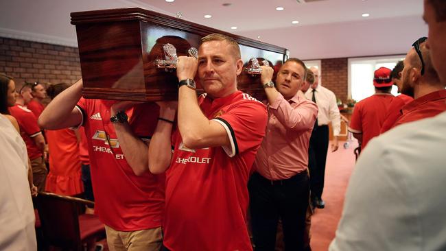 The funeral of Carl Delaney was attended by more than 300 family and friends