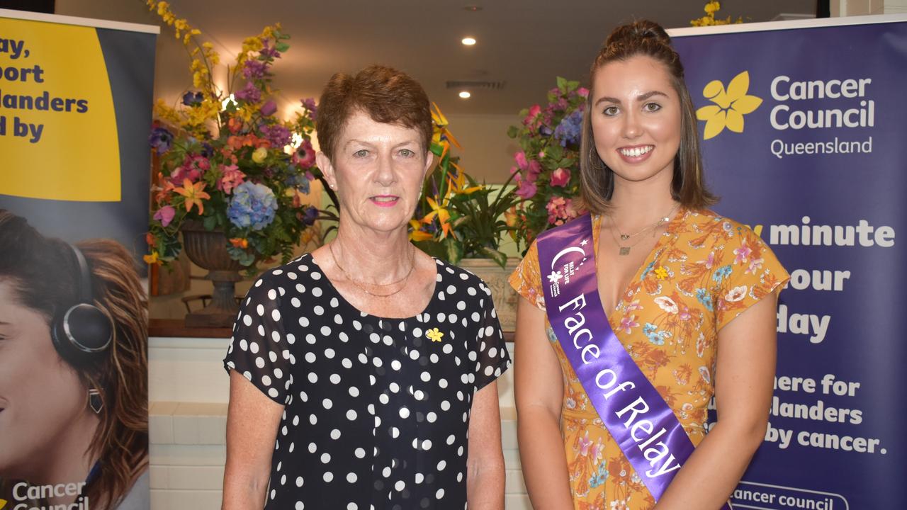 Cancer Council Queensland CEO Chris McMillan and face of Bundaberg's Relay For Life Molly Dawson. Picture: Rhylea Millar