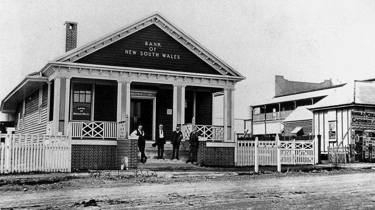 Bank of New South Wales, Lamb Street, Murgon, ca. 1921. Now located at the Dairy Museum, this building was once a cornerstone of Murgon’s financial services. Source: QldPics