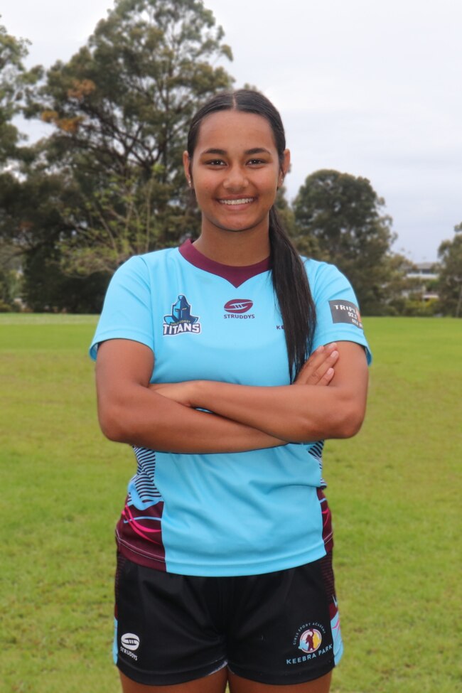 Ebony Raftstrand-Smith has rugby star written all over her. She is the younger sister of Tiana, who plays in the NRLW.