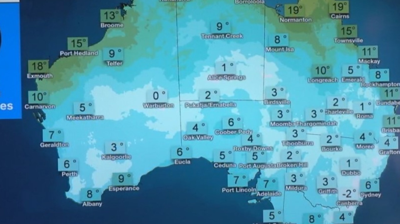 Australians will likely shiver through a frosty Tuesday night. Picture: BOM