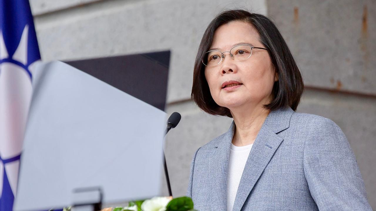 ‘Beijing must find a way to live peacefully alongside a democratic Taiwan that will never accept Chinese rule,’ President Tsai Ing-wen said on May 20. Picture: Taiwan Presidential Office/AFP