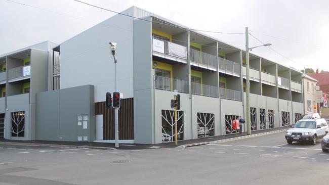 The Common Ground housing units in Goulburn St, Hobart. Picture: LEIGH WINBURN