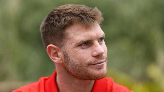 Taylor Adams speaks with the media after the Sydney Swans first full squad training session for pre season on December 4,  2023. Photo by Phil Hillyard(Image Supplied for Editorial Use only - **NO ON SALES** - Â©Phil Hillyard )