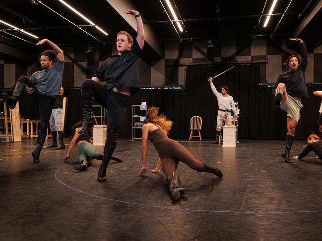 The Australian Company of Hamilton rehearse ahead of the return season at the Sydney Lyric Theatre from July 30. Photo Credit: Kate Williams