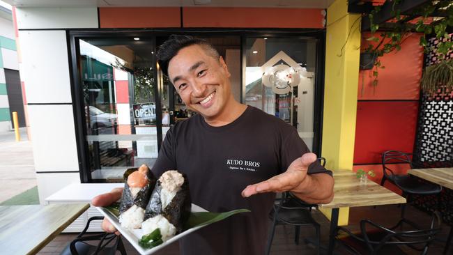 Kei Kudo at his new Kudo Bros cafe. Picture Glenn Hampson